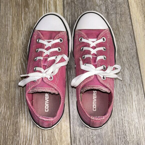 Juniors Youth US Size 1 Converse Double Tongue 652583F Pink Sneaker Shoes - Picture 8 of 13